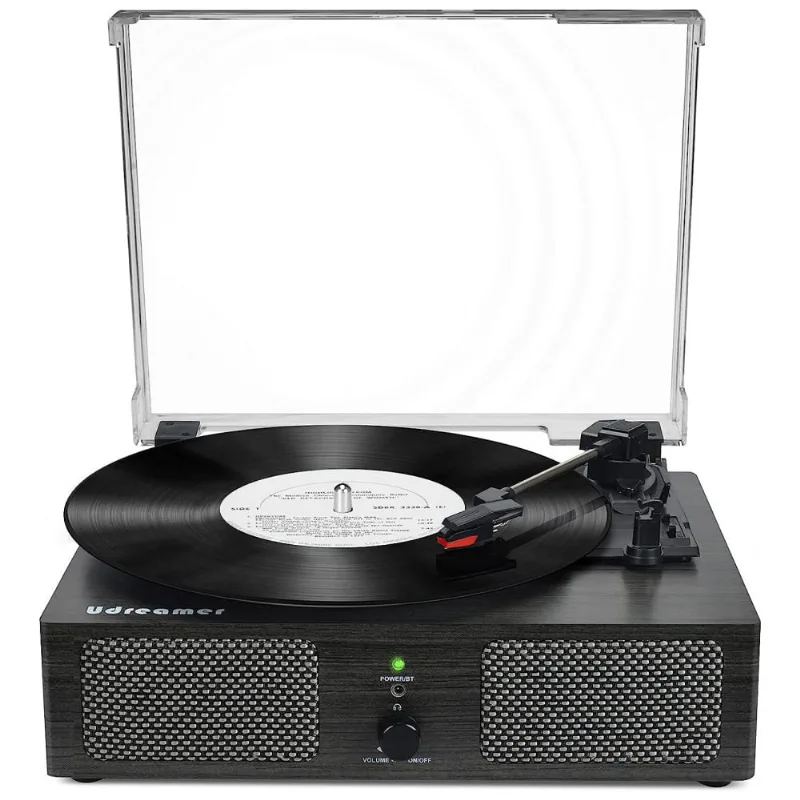 Toca Discos 3 Velocidades Com Alto Falantes Embutidos E Usb, Udreamer Ud001, Preto