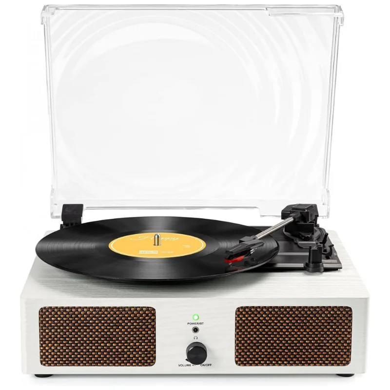 Toca Discos Retro 3 Velocidades Com Bluetooth, Usb E Alto Falantes, Udreamer, Marrom