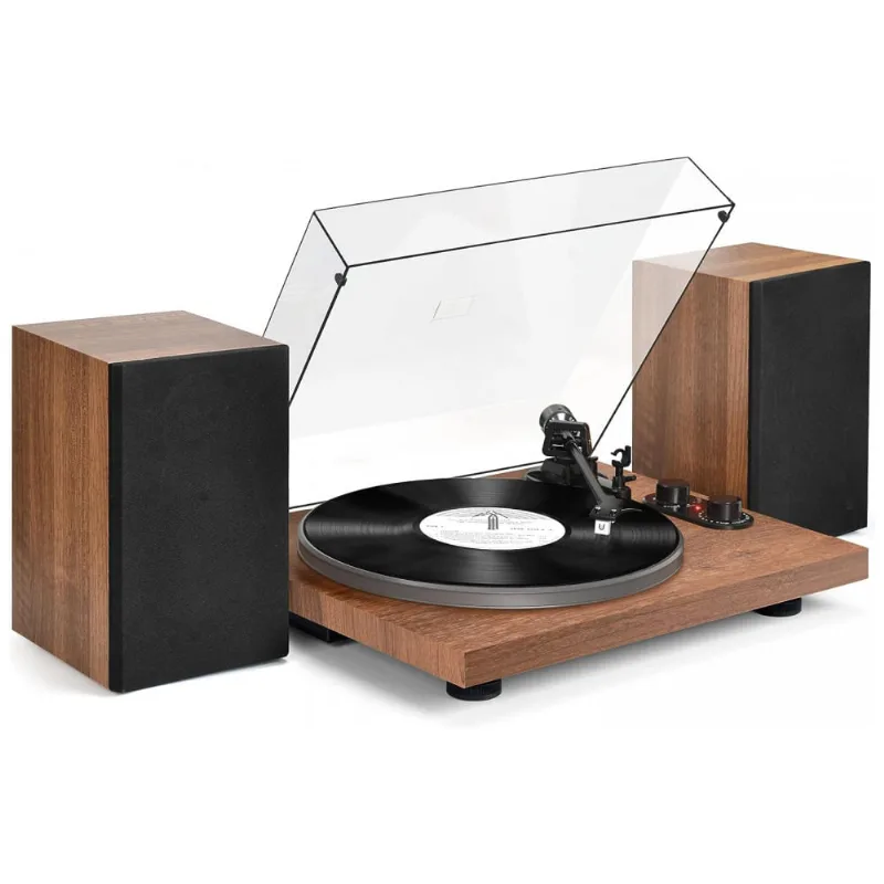 Toca Discos Retro Com Bluetooth, Usb E Alto Falantes, Udreamer Ud006, Marrom