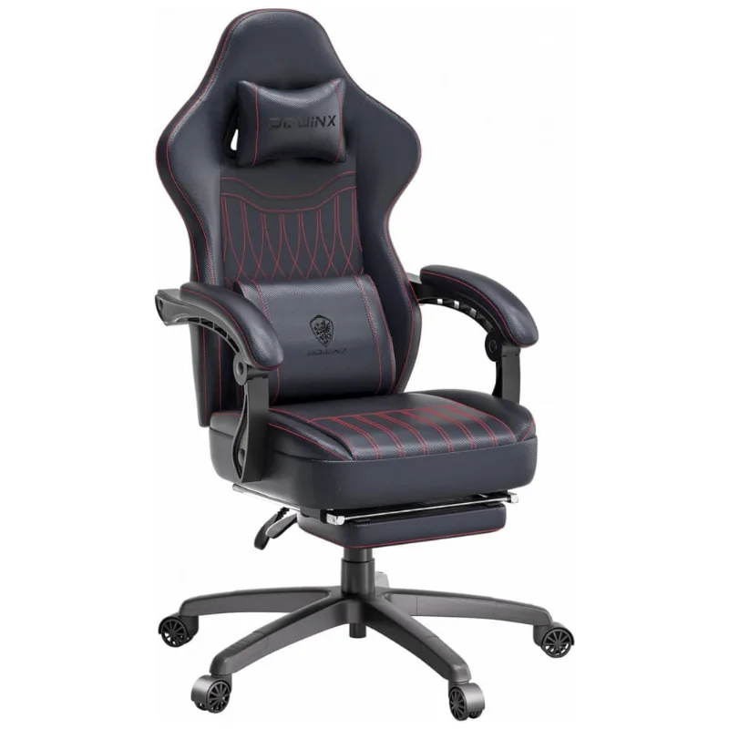 Cadeira Gamer Ergonômica com Apoio para Lombar e Cabeça, Dowinx, Branco