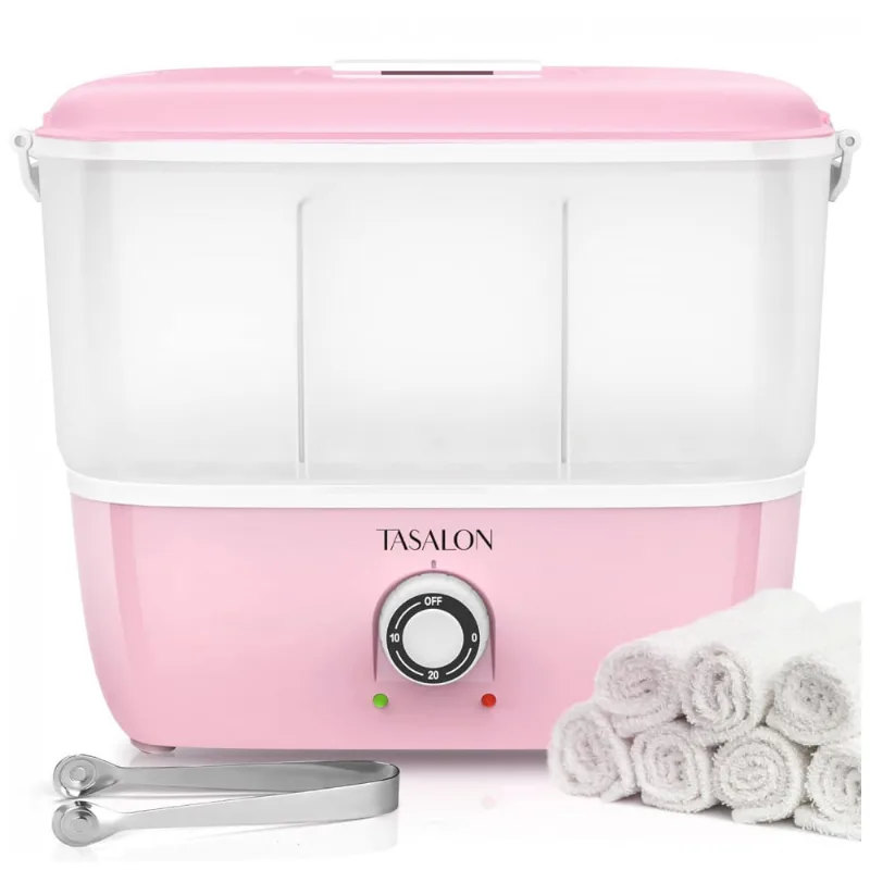 Aquecedor De Toalha Elétrico Para Salão De Beleza Até 8 Toalhas, 110v, Tasalon, Branco E Rosa