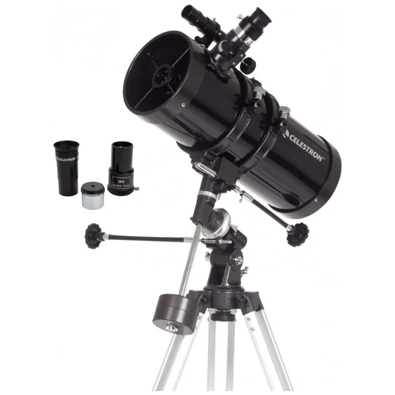 Telescópio Astronômico 50x250 Compacto E Portátil Com Pacote De Software De Astronomia Bônus, Celestron 127eq, Preto