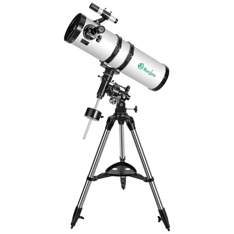 Telescópio Astronômico 75x Com Tecnologia Alemã Equatorial E Óptica De Vidro Revestida, Banjoo 150750, Branco