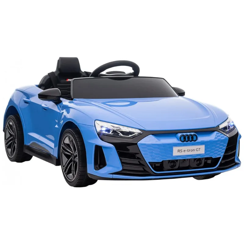 Carro Elétrico Infantil a Bateria 12V com Música, Luzes, Buzina e Sistema de Suspensão, Aosom Kids, Azul
