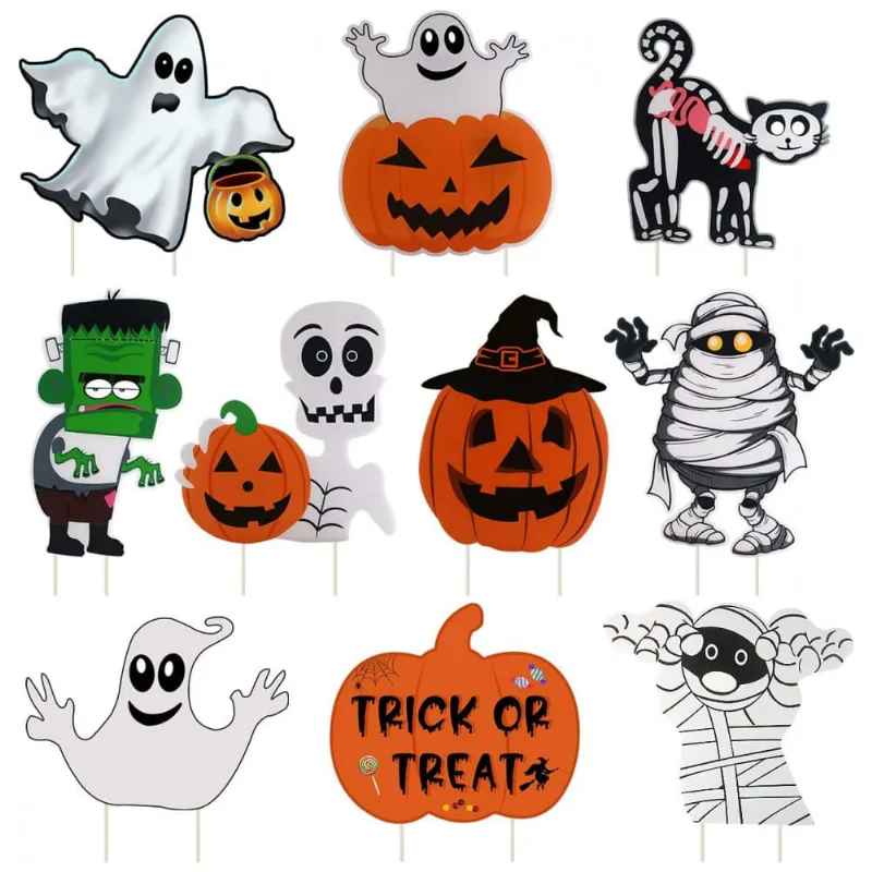 Kit Decoração de Halloween para Quintal com 10 Unidades