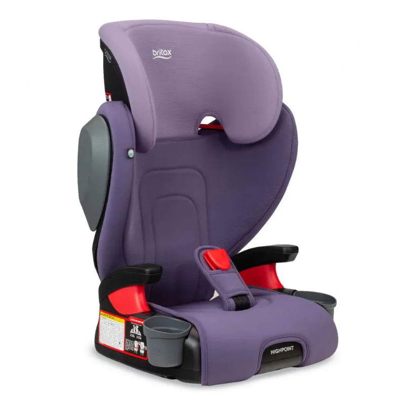 Assento elevatório de posicionamento do cinto sem encosto Britax Highpoint, SafeWash roxo Ombre 110v