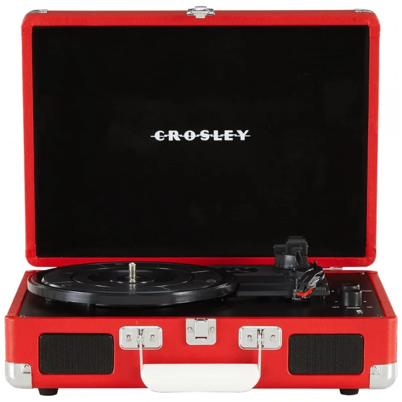 Toca Discos Vintage Com 3 Velocidades, Bluetooth E Alto Falante Embutido, Crosley Cr8005dpre1, Vermelho