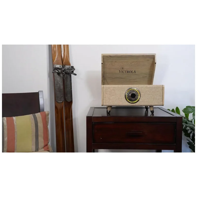 Toca Discos 4 Em 1 Com Bluetooth, 3 Velocidades E Rádio Fm, Victrola Vta330besp, Marrom