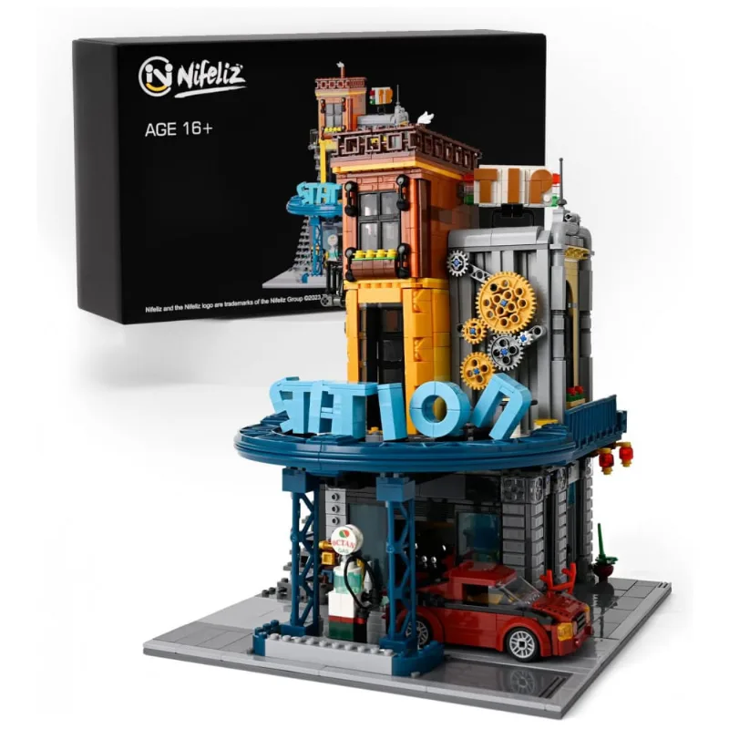 Kit De Construção Oficina De Mecânica Com 1859 Peças, Nifeliz