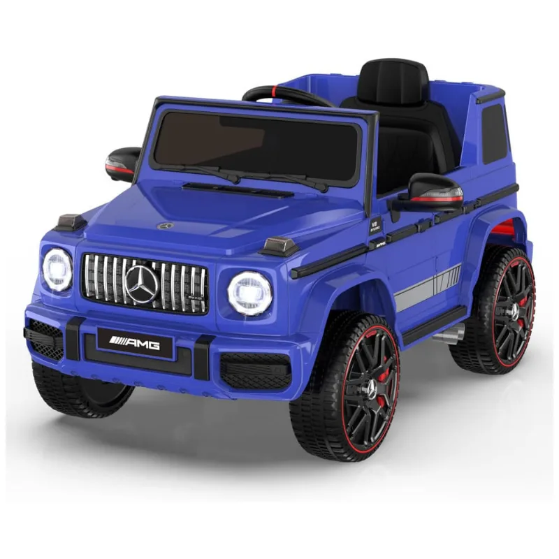 Carro Elétrico Infantil a Bateria com Controle Remoto, Farol LED, Reprodutor de Música e Buzina, 12V, ANPABO Mercedes-Benz G63, Azul