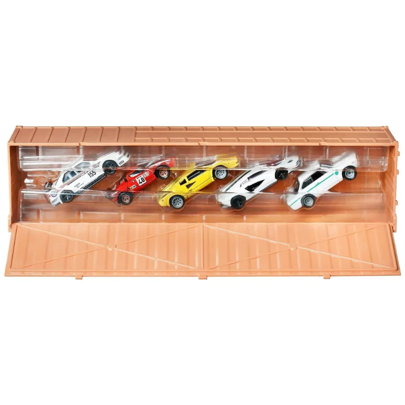 Conjunto de 5 Carros, Escala 1:64 com Contêiner de Armazenamento Colecionável, Hot Wheels 110v
