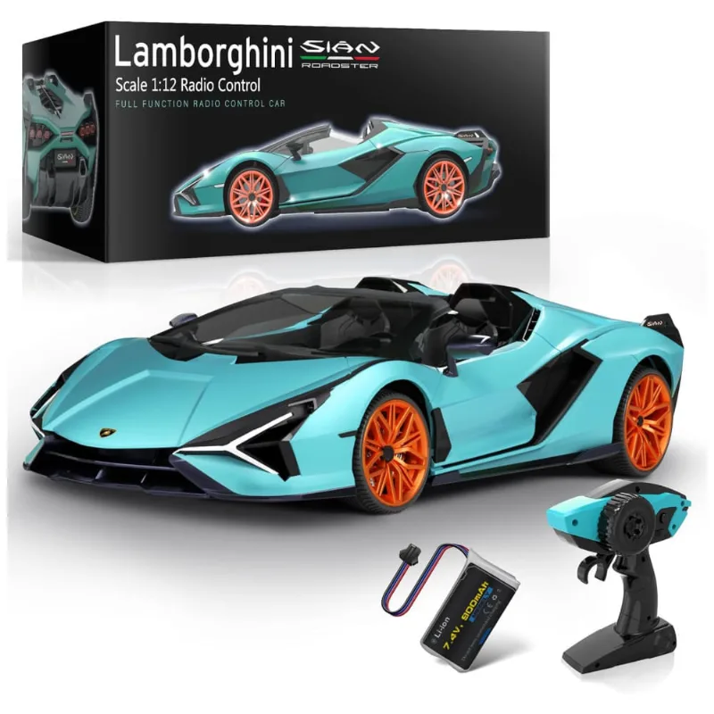 Carro de Controle Remoto MIEBELY Lamborghini em Escala 1 12 Oficialmente Licenciado Bateria de 7.4V 900mAh JIANFENGYUAN TOYS ND