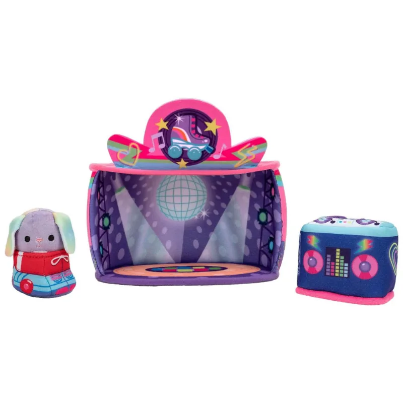 Pelúcia de 5 cm Danya Squishmallows com Playset para Crianças, Squishville SQM0324, Colorido 110v