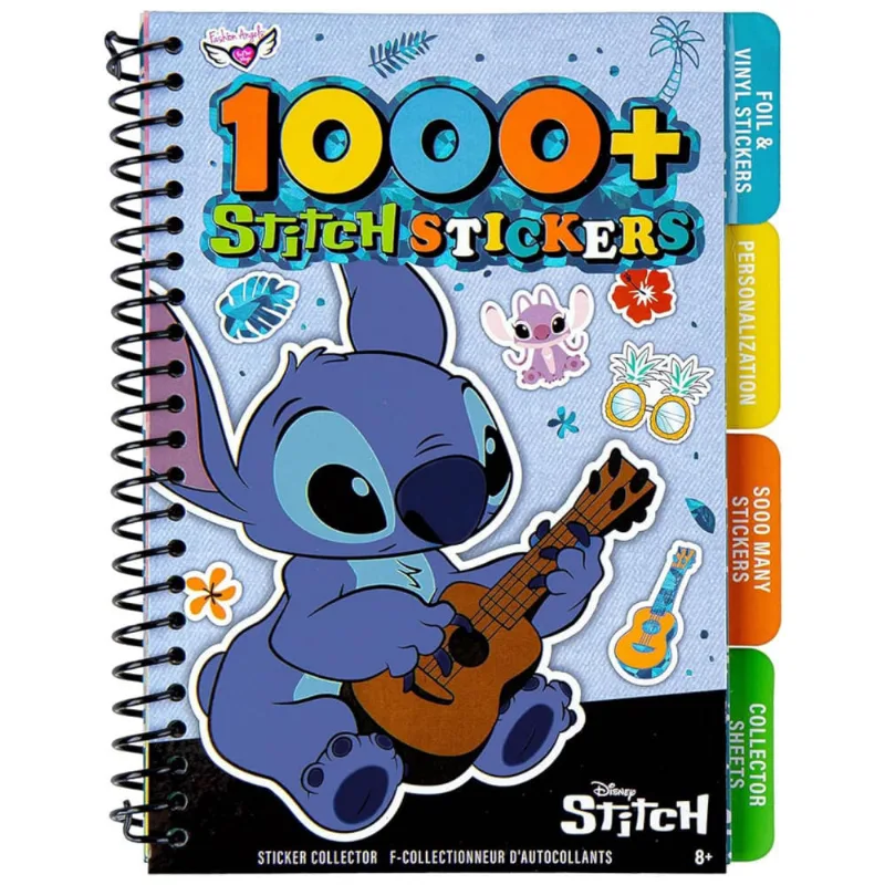 Livro de Adesivos Disney Stitch com 1000 Adesivos e 10 Páginas de Colecionador, Fashion Angels