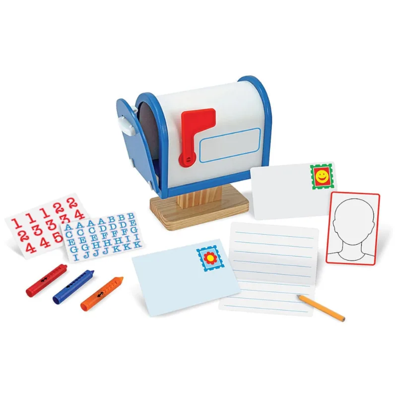 Caixa de Correio Infantil de Madeira com Cartas e Cartões Postais, Brinquedo Educativo para Crianças Acima de 4 Anos, Melissa & Doug