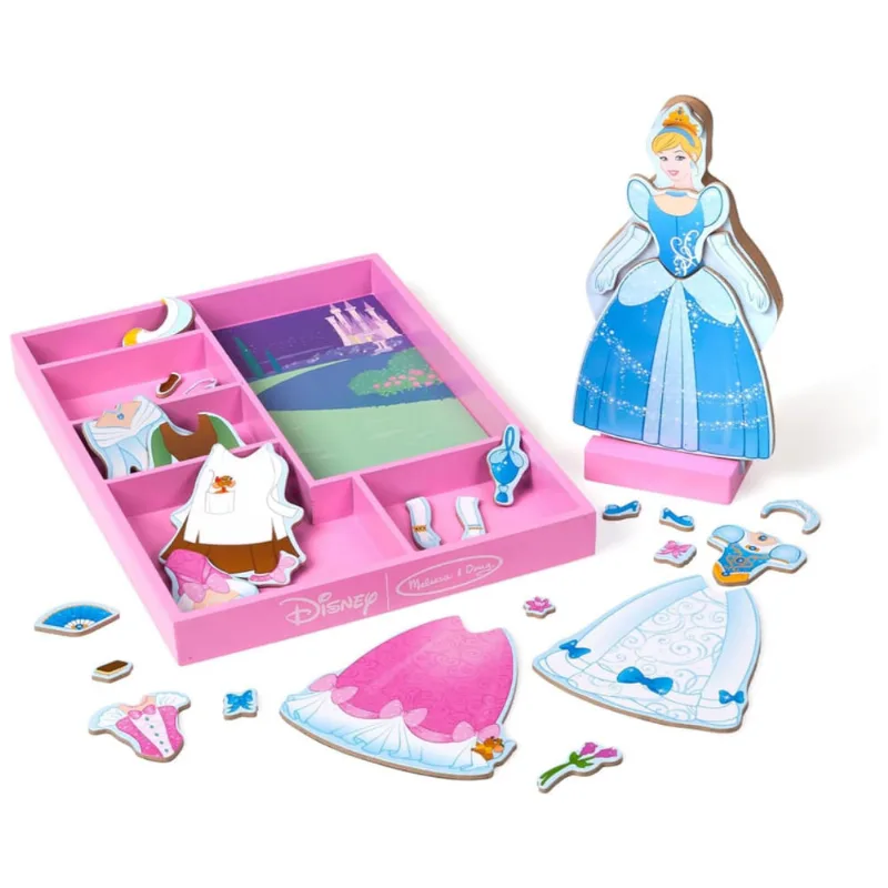 Boneca Magnética Disney Cinderela com 30 Peças para Crianças Acima de 3 Anos, Melissa & Doug