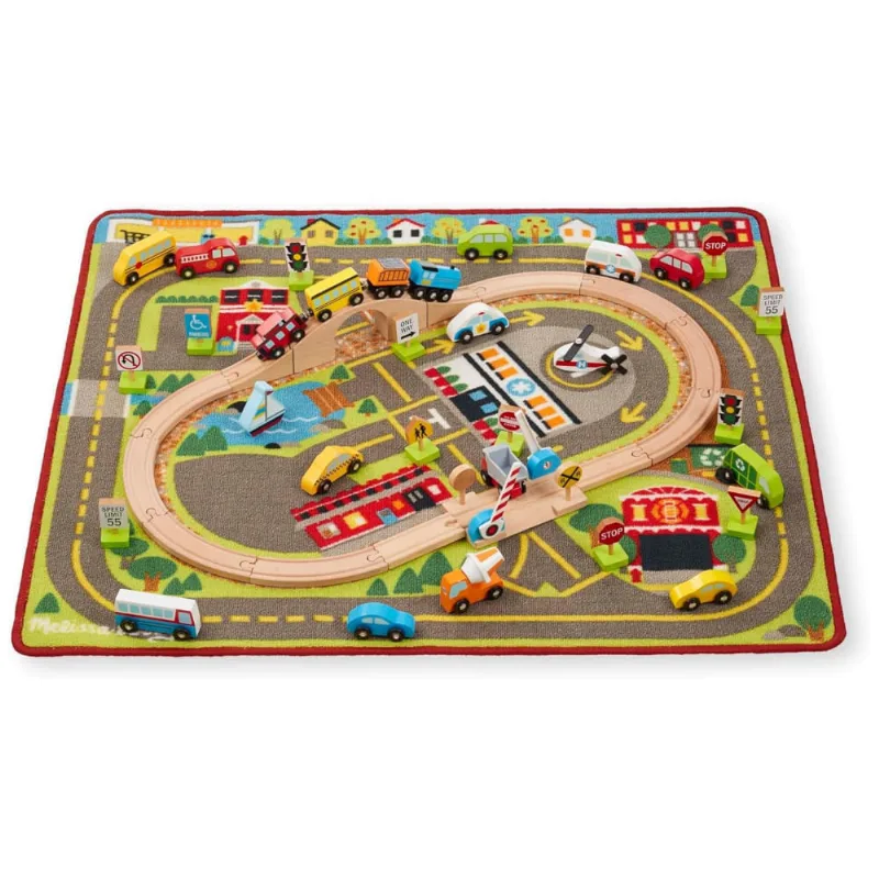 Tapete de Atividades Infantil Completo com 31 Peças para Crianças Acima de 3 Anos, Melissa & Doug