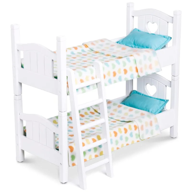 Beliche de Madeira para Bonecas com Até 45 cm de Altura para Crianças Acima de 3 Anos, Melissa & Doug, Branca