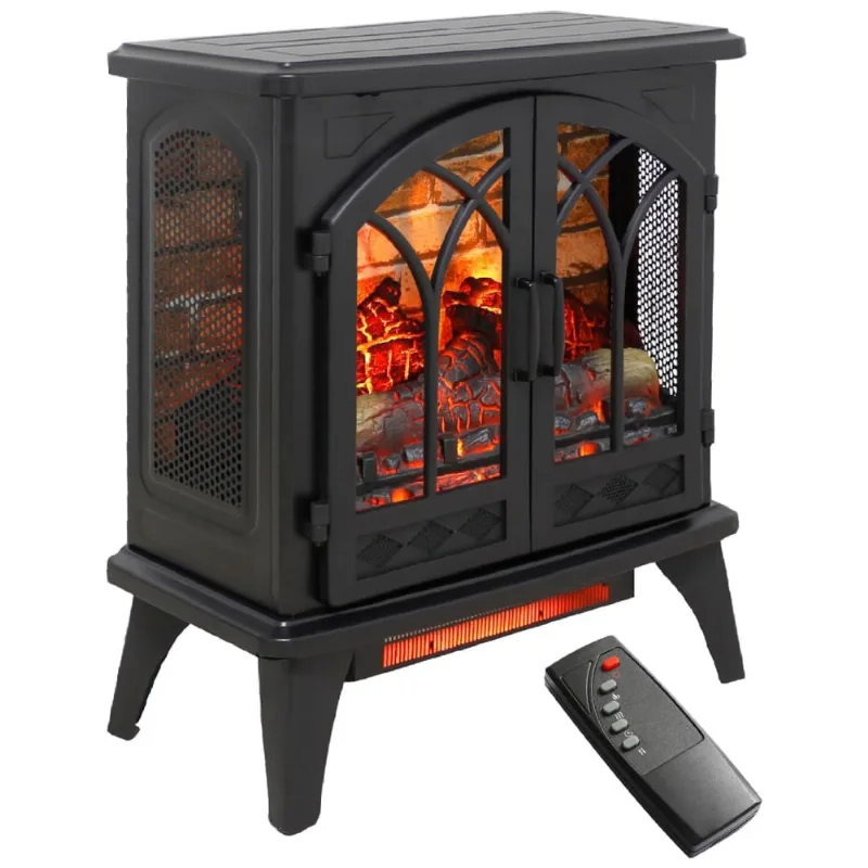 Lareira Elétrica Portátil Com Controle Remoto, Brilho E Temperatura Ajustável, 110v 1500w, Innoflame, Preta