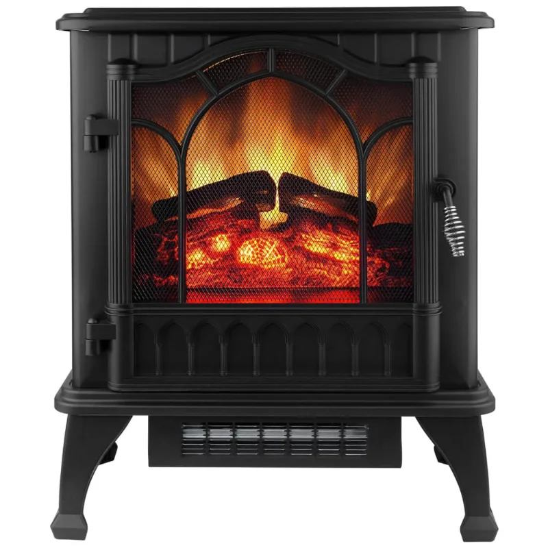 Lareira Elétrica Portátil Com Chamas Realista 3d E Proteção Contra Superaquecimento, 110v 1500w, Airmate, Preta