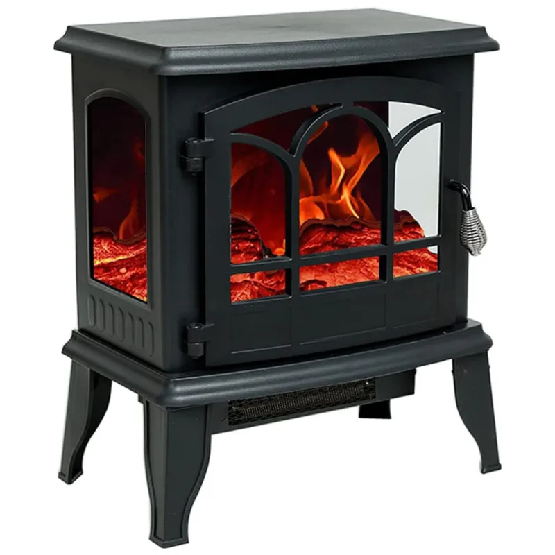 Lareira Elétrica Portátil Com Chamas Realistas, Efeitos Chama De Led E Baixo Ruído, 110v 1500w, Flame&amp;shade, Preta