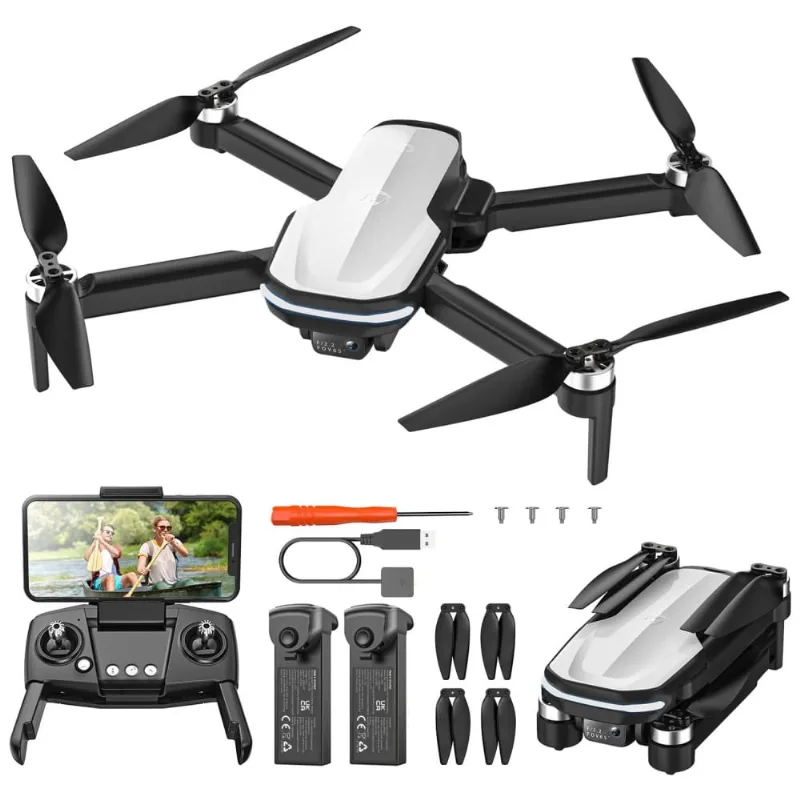 Drone E Acessórios Para Adultos E Crianças Com Câmera Hd 1080p, Fluxo Óptico, Controle De Voz, Selfie Por Gestos E 2 Baterias, Holy Stone Hs280d,