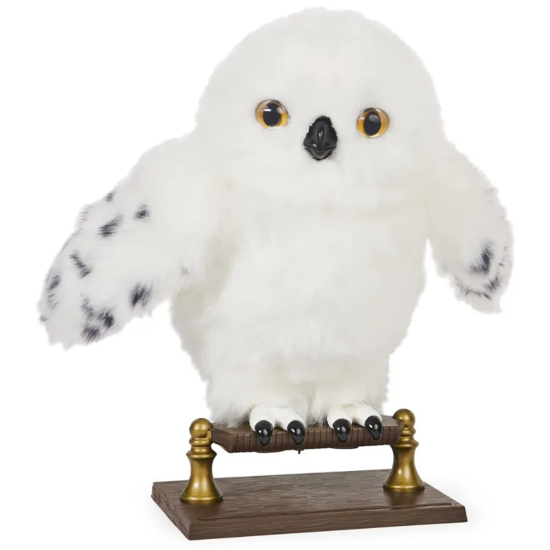 Coruja Hedwig Interativa Harry Potter com mais de 15 Sons, Movimentos e Envelope de Hogwarts para Crianças Acima de 5 Anos, Wizarding World 6061829