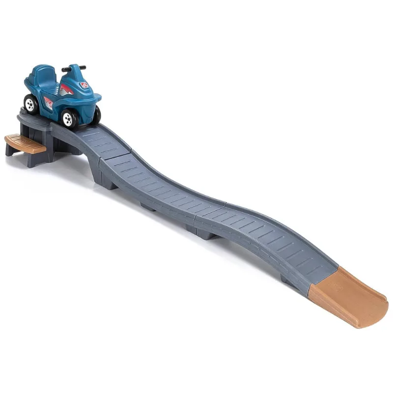 Carrinho de Empurra com Montanha Russa para Ambientes Internos e Externos, 2 a 5 Anos, Step2, Cinza e Azul