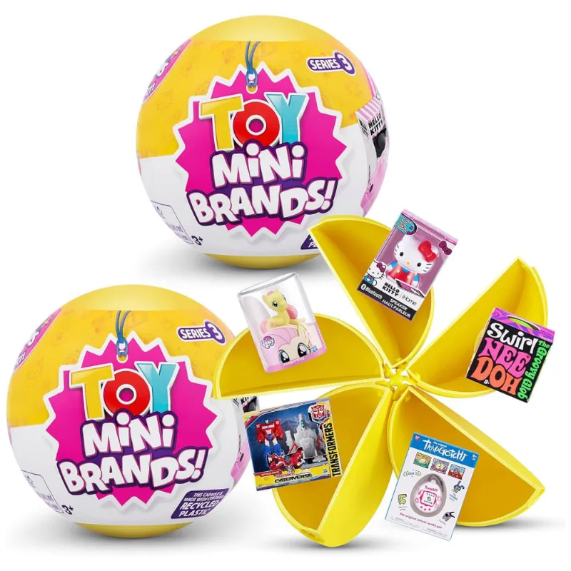 5 Surprise Toy Mini Brands Série 3 da ZURU (Pacote Com 2 Unidades), Com Brinquedos Colecionáveis Surpresa.