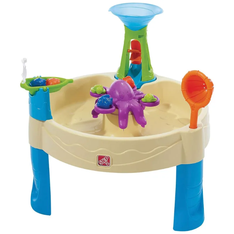 Mesa Aquática Infantil, Sensorial Para Uso Interno E Externo, Com 10 Acessórios, Para Crianças De 1,5+ Anos, Step2, Azul