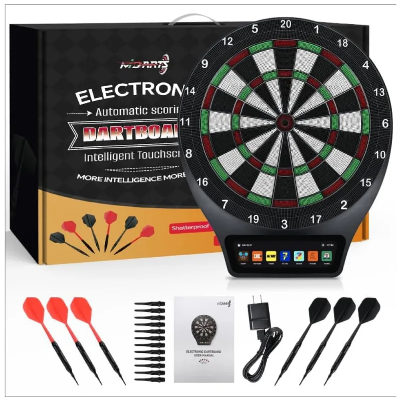 Jogo De Dardos Eletrônico Profissional Lcd, Pontas Macias, Digital, Para Até 16 Jogadores, 7 Jogos-5 Variantes, Com 6 Dardos, Wefely