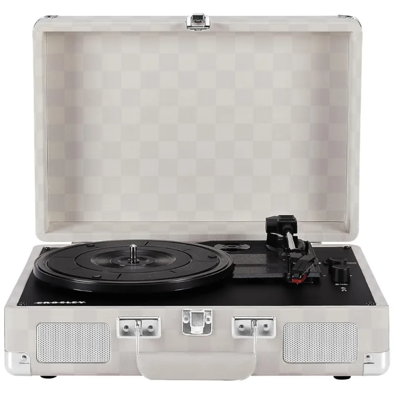 Vitrola Toca-discos Cruiser Plus, Vintage, 3 Velocidades, Bluetooth, Maleta, Cr8005f-ac Crosley ,xadrez Amêndoa