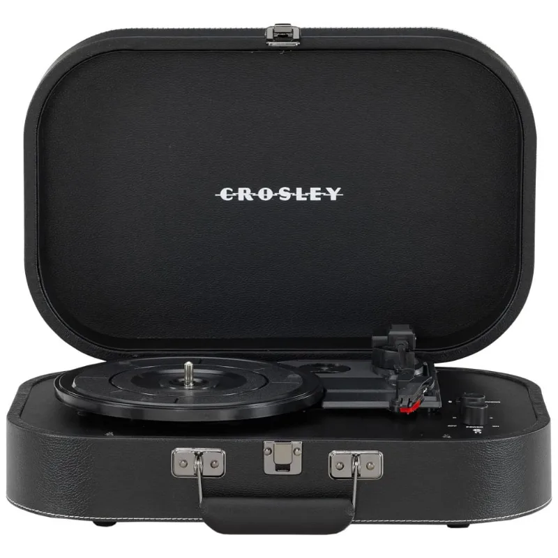 Vitrola Toca-discos Discovery, Vintage, Bluetooth, 3 Velocidades Com Transmissão Por Correia, Maleta, Cr8009b-bk Crosley, Preto