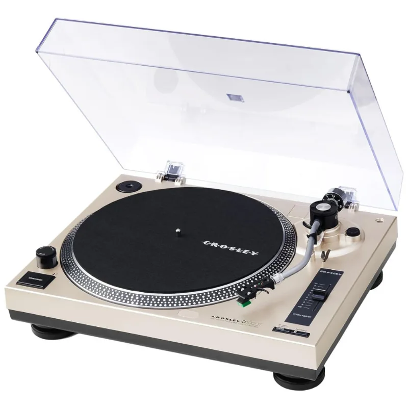 Vitrola Toca-discos Bluetooth Com Transmissão Por Correia E Contrapeso Ajustável, C100bt-cp Crosley,champanhe
