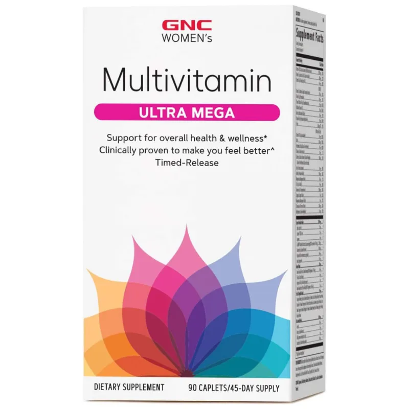 Gnc Women&amp;amp,amp,amp,#39,s Ultra Mega Multivitamin, Suporte À Saúde E Bem-estar Feminino, Comprovado Clinicamente Para Melhorar Seu Bem-estar .