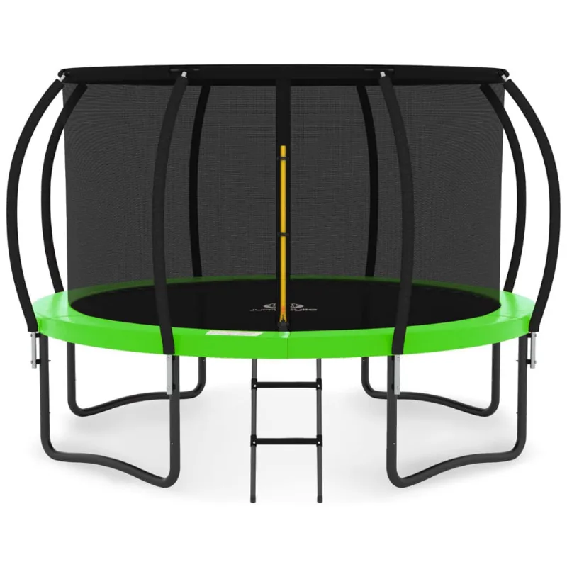 Trampolim JUMPZYLLA 2,4m, 3m, 3,6m, 4,3m, 4,6m, 4,9m com Rede de Proteção, Escada e Revestimento Antiferrugem, Aprovado pela ASTM, para Crianças.