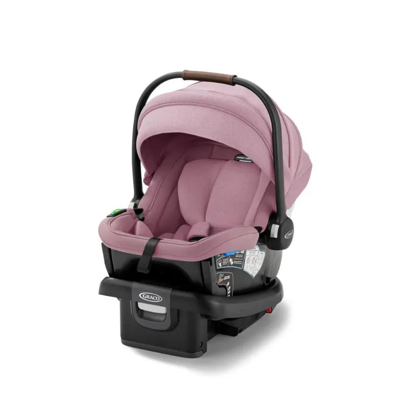 Cadeirinha de Carro para Bebê Graco On The Go Max, Orchid Haze, Leve e Reclinável, Instalação sem Base