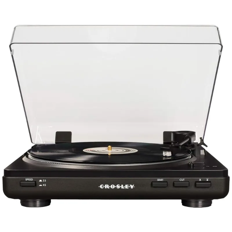 Toca-discos Crosley T400 - Reprodutor De Vinil Totalmente Automático Com Bluetooth E Pré-amplificador Integrado, Preto