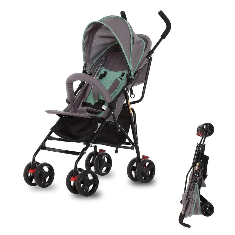 Carrinho de Bebê Dream On Me Vista Moonwalk em Menta: Leve, Resistente e Compacto, Assento Reclinável, Capota e Espaçoso.