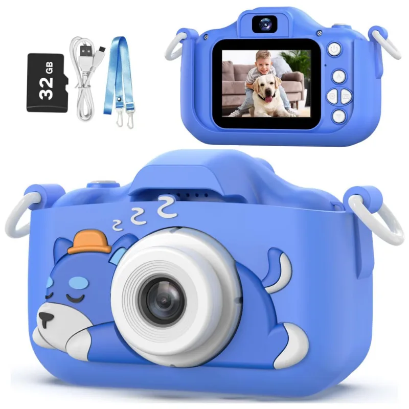 Kids Selfie Camera Toys For Girls Idade 3-9. Câmera De Vídeo Digital Toy Com Capa De Proteção, Presentes De Festival De