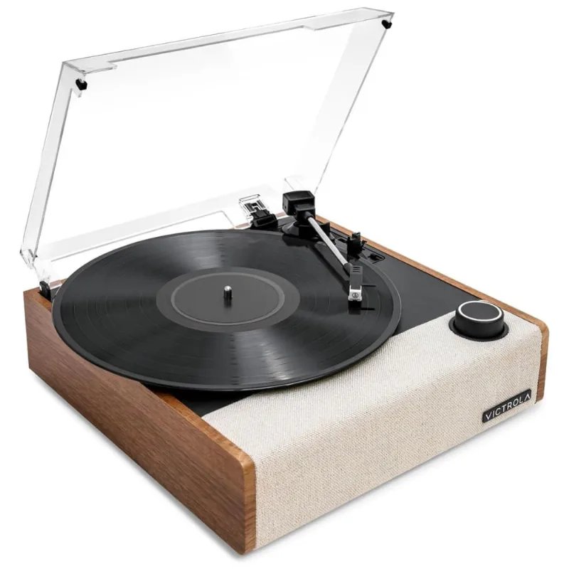 Toca-discos Victrola Eastwood Ii Em Carvalho, Com Bluetooth, Vinyl Stream, Alto-falantes Embutidos, Estilo Vintage, 3 Velocidades,victrola Store