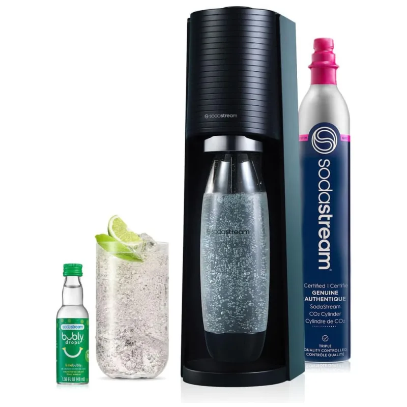 Sodastream Terra: Máquina De Fazer Água Com Gás Starter Kit Em Preto, Ecoamigável, Sem Pilhas - Transforme Sua Hidratação - Não Informado