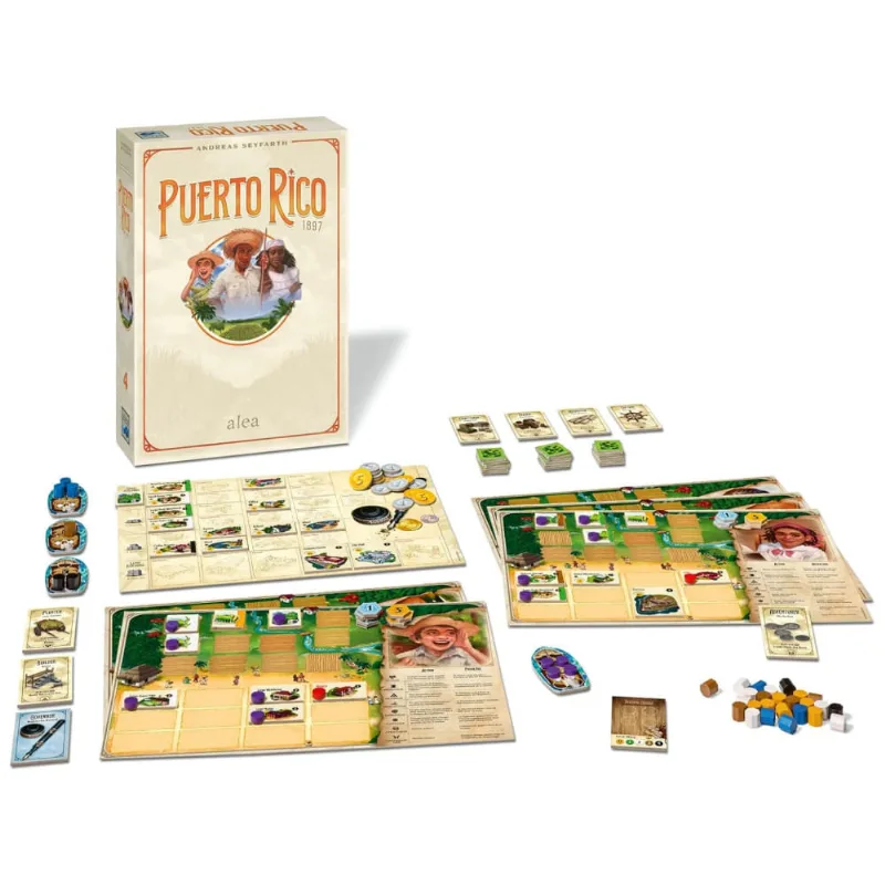 Jogo de Tabuleiro Estratégico Ravensburger Porto Rico 1897: Uma Viagem Histórica Cativante com Arte Renovada, Desafio Ampliado e Enredo Envolvente
