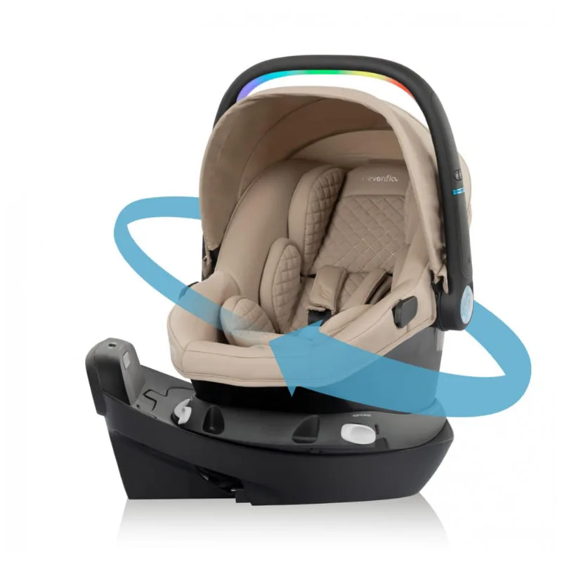 Cadeirinha de Carro para Bebê Evenflo Revolve180 LiteMax NXT Rotativa com Tecnologia SensorySoothe Topaz, SensorSafe