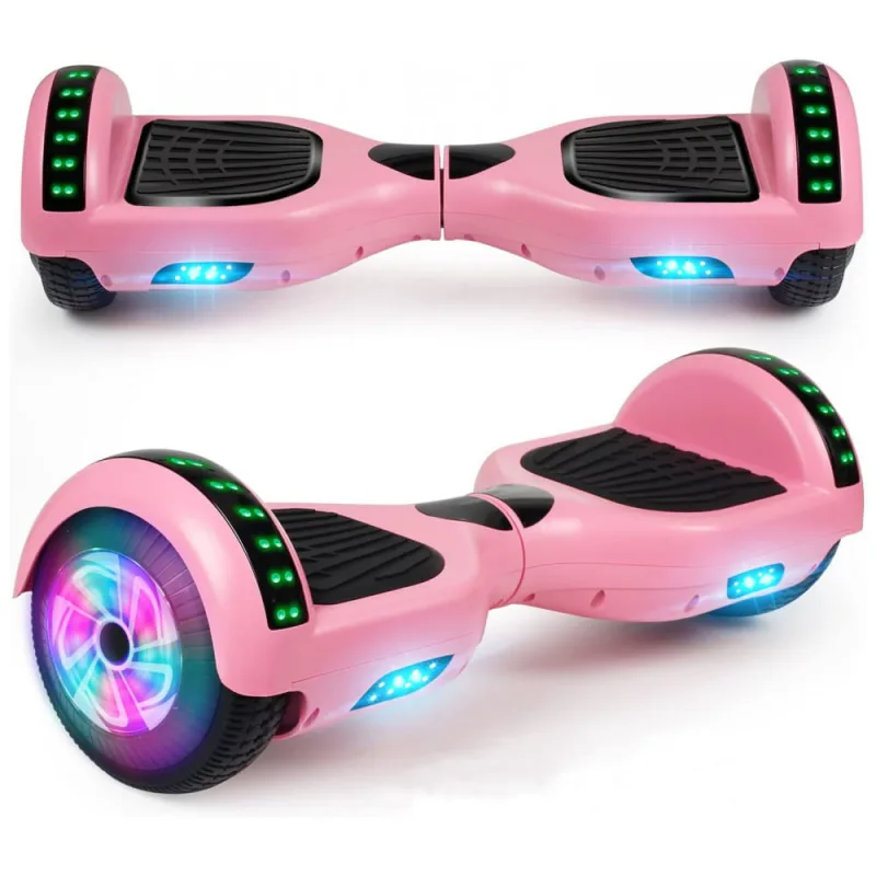 Hoverboard LIEAGLE 6,5" A005 Rosa com Rodas LED e Bluetooth para Crianças e Adultos - Ecletiq