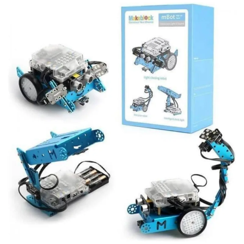 Kit Makeblock Interactive Light & Sound – Expansão 3-em-1 com Sensores de Luz e Som, LED RGB para mBot, Robótica Educacional STEM Azul