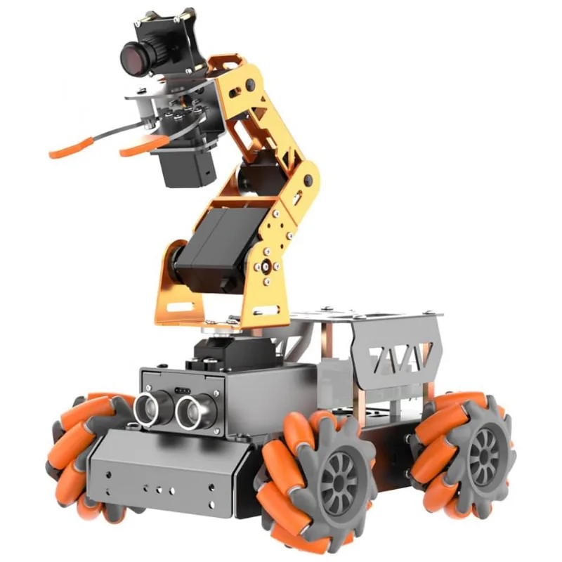 Hiwonder MasterPi – Robô Mecanum com Braço Robótico 5DOF, Câmera HD e Chassi para Raspberry Pi 5 – Kit Programável Python para Iniciantes