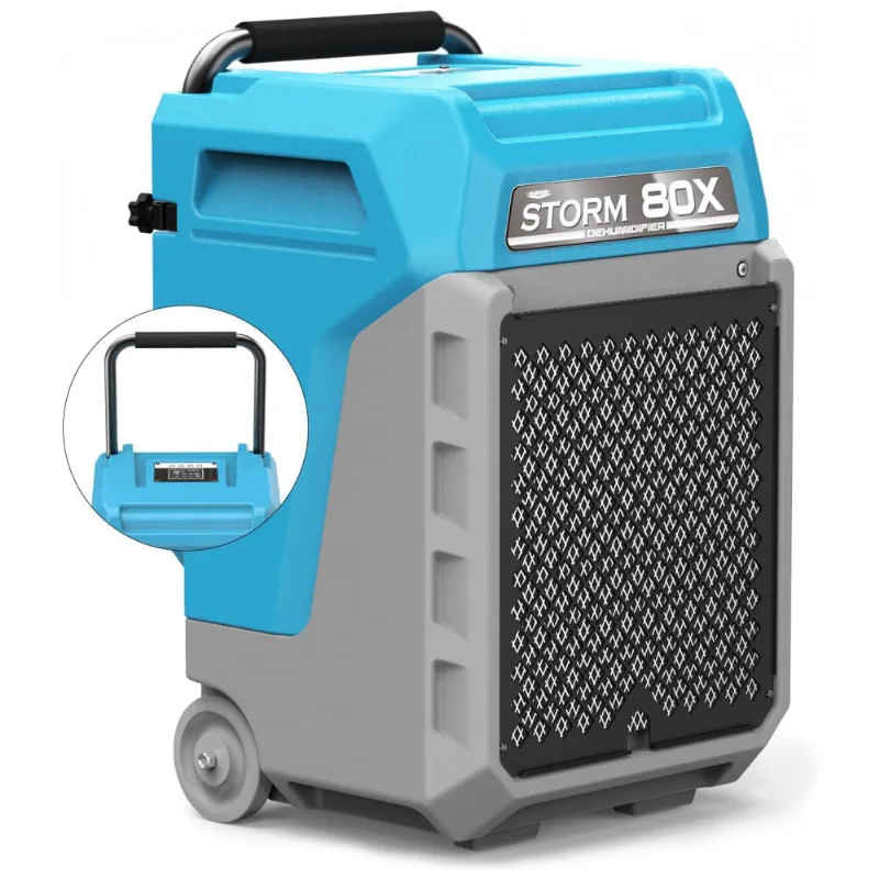 Desumidificador comercial ALORAIR Storm 80X com bomba e mangueira de dreno, 170 pints/dia, até 195 m², azul, 607W, 115V