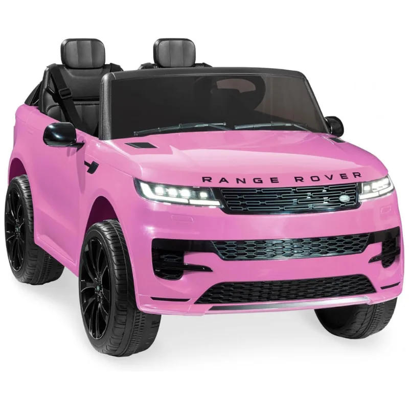 Carro Elétrico Infantil Licenciado 24V Best Choice Products Range Rover Sport 2 Lugares, Controle Remoto Parental, LED, Suspensão, Rosa
