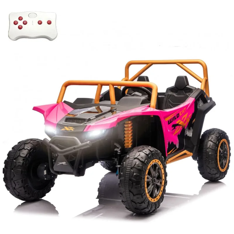 Carro Elétrico Infantil Arctic Cat UTV 24V Preto XXXL 2 Lugares com Controle Remoto, Bluetooth, Luzes LED e Suspensão Premium